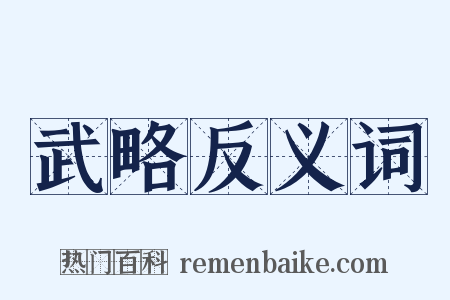 武略反义词是什么意思的图片
